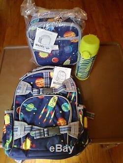 $116 Pottery barn Solar System Backpack + LUNCH BOX + Water bottle space school