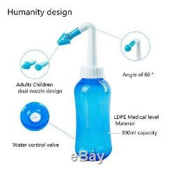 300ML Nose Wash System Pressure Neti Pot Cleaner Bottle For Adults Children New