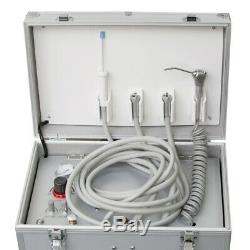 410W Portable Dental Turbine Unit/Air Compressor/Suction System/Water bottle USA