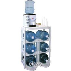 5 Gallon Plastic Water Bottle Storage Container Rack Unit Holder Shelve System