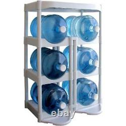 5 Gallon Plastic Water Bottle Storage Container Rack Unit Holder Shelve System