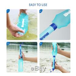 5 Style Water Filter Straw Bottle Gravity Extrusion System Hiking Emergency Tool
