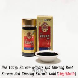 6-Years Korean Red Ginseng Extract Gold 240 g 1 Bottle / Ship to you EMS