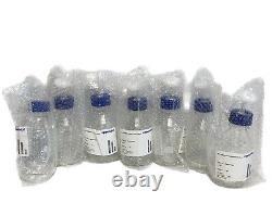 (7 Pcs) EPPENDORF Glass 500mL Graduated Addition Bottles 2-Port Caps 7600251003