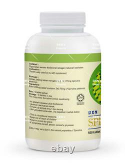 8 Bottles DXN Spirulina 500 Tablets Super Food Chlorophyll Antioxidant Express