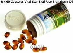 8 bottles Vital Star Rice Bran Germ Oil GAMMA ORYZANAL Increase Immune System