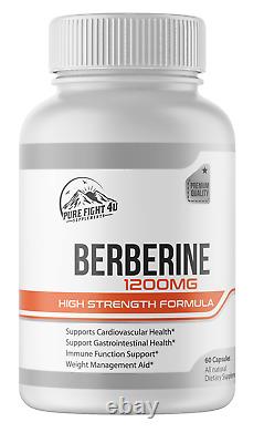 Berberine 1200mg High Strength Formula 10 Bottles 600 Capsules