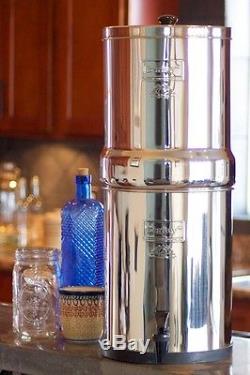 Big Berkey Premimum Filter System with 2 9 White Ceramic Filters and Free Bottle
