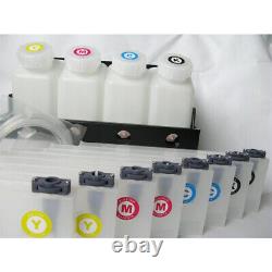 Bulk Ink System 4 Bottle 8 Cartridge Continuous for Roland FH-740/XF-640/XR-640