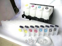 Bulk Ink System 4 Bottle 8 Cartridge Continuous for Roland FH-740 / XF640/XR-640