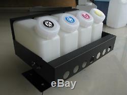 Bulk Ink System-4 Bottles, 8 Cartridges for Mutoh VJ-1604 Roland XR-640 XF-640