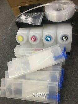 Bulk Ink System for Roland RE-640 VS-420 VS-540 VS-640 4 Bottles, 8 Cartridges