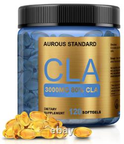 CLA 3000 Safflower Oil Weight Loss USA nonGMO 120 Softgels/Bottle Conjugated