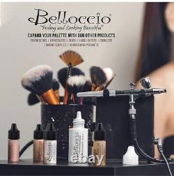 Complete Professional Belloccio Airbrush Cosmetic Makeup System All 17 Shades