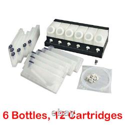 Continuous Bulk Ink Supply System CISS For Roland 6 Bottles, 12 Cartridges