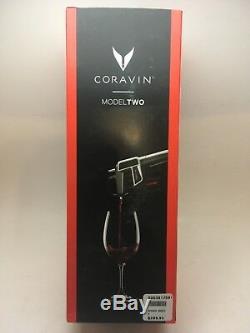 Coravin Wine Bottle Opener Pourer Preservation System Model Two 2 Black, New