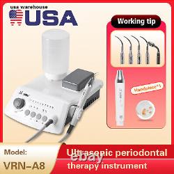 Dental Dentistry Ultrasonic Scaler System with LED Handpiece 5 Tips Water Bottle
