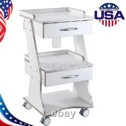 Dental Mobile Metal Built-in Socket Tool Cart Trolley With Bottle Supply System