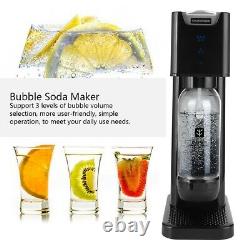 Drink Soda Bubble Sparkling Water Maker Dispenser Auto Exhaust System 2 Bottles