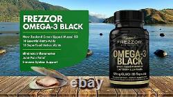 FREZZOR Omega 3 Black Green Lipped Mussel Oil Capsules 3 Bottles, 180 Count