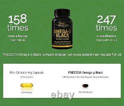FREZZOR Omega 3 Black Green Lipped Mussel Oil Capsules 6 Bottles, 360 Count