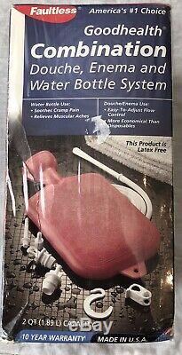 Faultless Goodhealth Combination Douche Enema Water Bottle System NEW