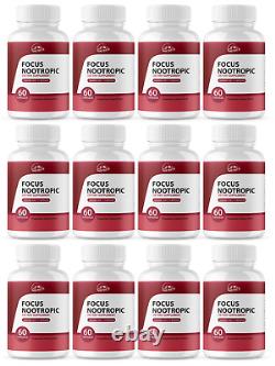 Focus Nootropic Dietary Supplement 12 Bottles 720 Capsules