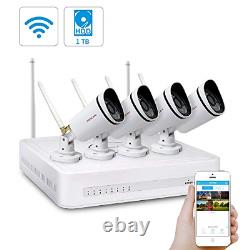 Foscam FN3104W Wireless CCTV System with 1TB Hard Drive 4 Channel Network NVR