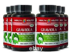 GRAVIOLA EXTRACT 650 Energy Booster Pain Reduction Weight Loss 6 Bottles