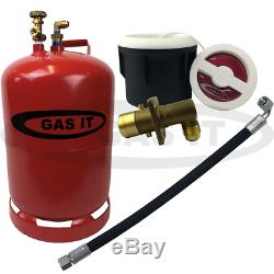 Gas It 11kg Refillable Bottle kit Including Body Mount Fill point System
