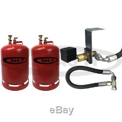Gas It Twin 11Kg Refillable Gas Bottle With Easyfit Internal Fill Point System