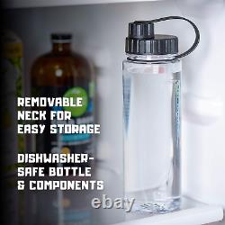 Giraffe Bottle Hands Free Drinking System, Clear Bottle, with Round Tube Mounted