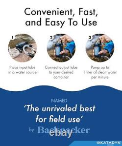 Katadyn Hiker Pro Hand Pump Water Filter for Backpacking, Camping, Emergency