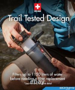 Katadyn Hiker Pro Hand Pump Water Filter for Backpacking, Camping, Emergency