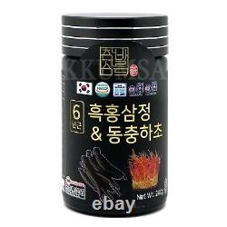 Korean Black Ginseng & Silkworm Mushroom Sap 960g (240g x 4 bottle)