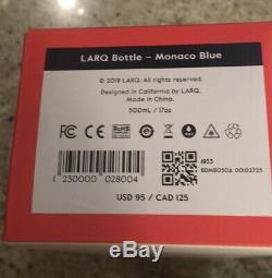 LARQ Water Bottle And Water Purification System 500ml 17oz Monaco Blue
