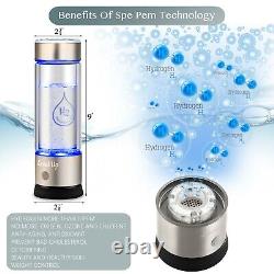 LevelUpWay Hydrogen Water Bottle Generator New Tech Glass Water Ionizer