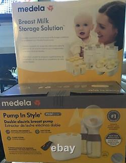 Medela Pump In Style Dbl Electric Breast Pump WithMaxFlow Tech & Storage Bottles