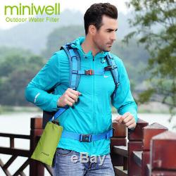 Miniwell New design Camping filtration system with water foldable bottle for