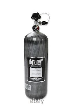 NOS 12 lb Nitrous Bottle with Carbon Fiber Finish & Super Hi Flo Valve