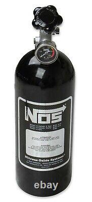 NOS 14730BNOS 5lb Nitrous Bottle Black Finish & Super Hi-Flo Valve with Gauge
