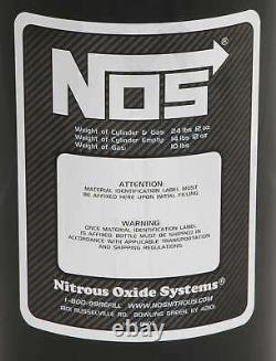 NOS 14745BNOS 10 lb Nitrous Bottle with Black Finish & Super Hi Flo Valve w Gauge