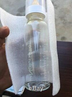 Natursutten Glass Baby Bottle 240 ml, 2 Pack Anti Colic System. New
