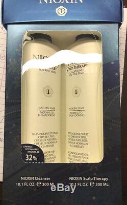 Nioxin System 1 Cleanser and 1 Scalp Therapy 10.1-ounce each Bottle Kit NEW