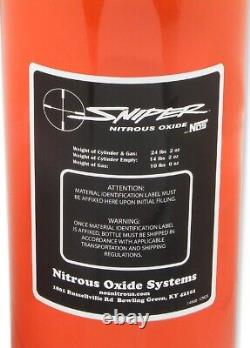 Nos Nitrous Bottle With Super Hi-flo Valve, Orange, 10 Lbs, 21 Length, 7 Diameter