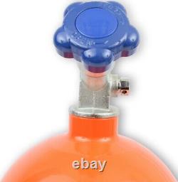 Nos Nitrous Bottle With Super Hi-flo Valve, Orange, 10 Lbs, 21 Length, 7 Diameter