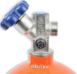 Nos Nitrous Bottle With Super Hi-flo Valve, Orange, 10 Lbs, 21 Length, 7 Diameter