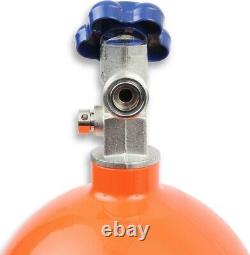 Nos Nitrous Bottle With Super Hi-flo Valve, Orange, 10 Lbs, 21 Length, 7 Diameter