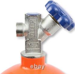 Nos Nitrous Bottle With Super Hi-flo Valve, Orange, 10 Lbs, 21 Length, 7 Diameter