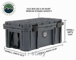Overland Vehicle Systems D. B. S. Dark Grey 95 QT Dry Box With Wheels & Bottle Opener